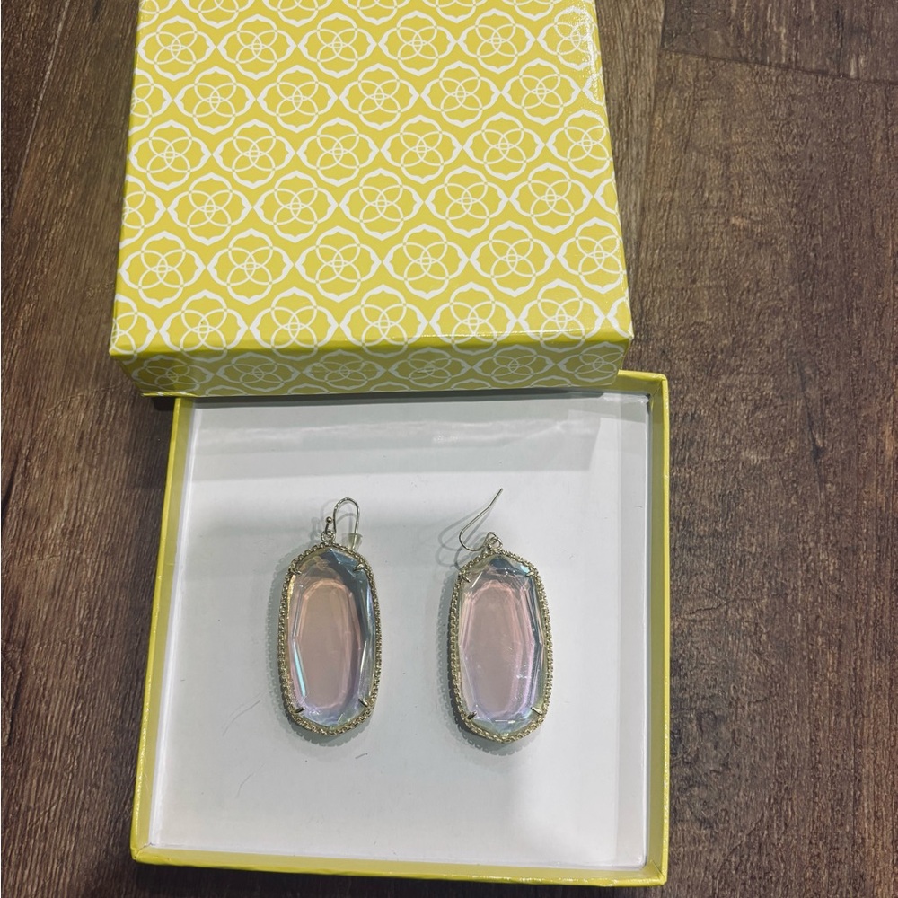 Kendra Scott Pink and Silver Earrings